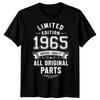 Limitierte Auflage 1965 61. Geburtstag Vintage Qualität Herren T-Shirt Damen Tee
