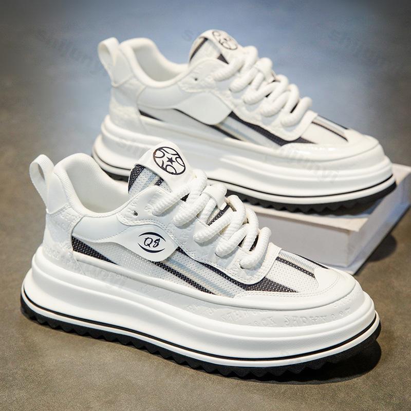 Mode Lente 2025 Modetrend Dikke Zool Casual Sportschoenen voor Mannen Ademend Mesh Comfortabel Veelzijdig Lage Top Chunky Sneakers