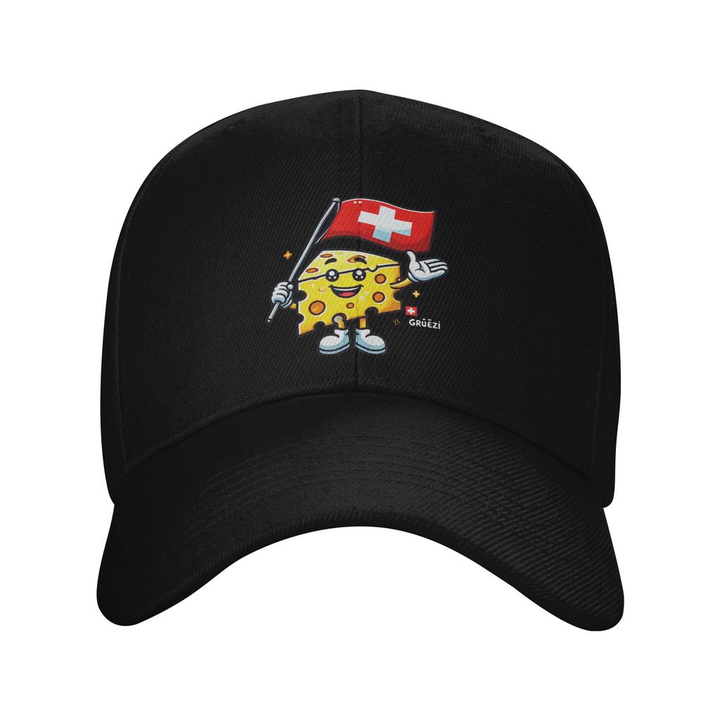 Swiss Switzerland Flag Cap Classic Snapback Hat For Unisex Adjustable Casual Headwear