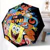 1pc SpongeBob SquarePants Automatic Open/close Folding Portable Umbrella with 8-Rib Structure for Women/Men, All-Season Use  A0901044