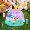 Children's Creative Artificial Aquarium Toys, Mini Simulated Fish Tank, Cartoon, With Music and LED Lights, Educational