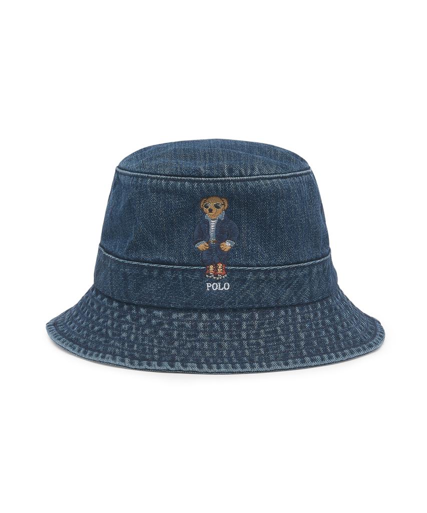 POLO RALPH LAUREN Polo Bear Denim Bucket Hat - Bru