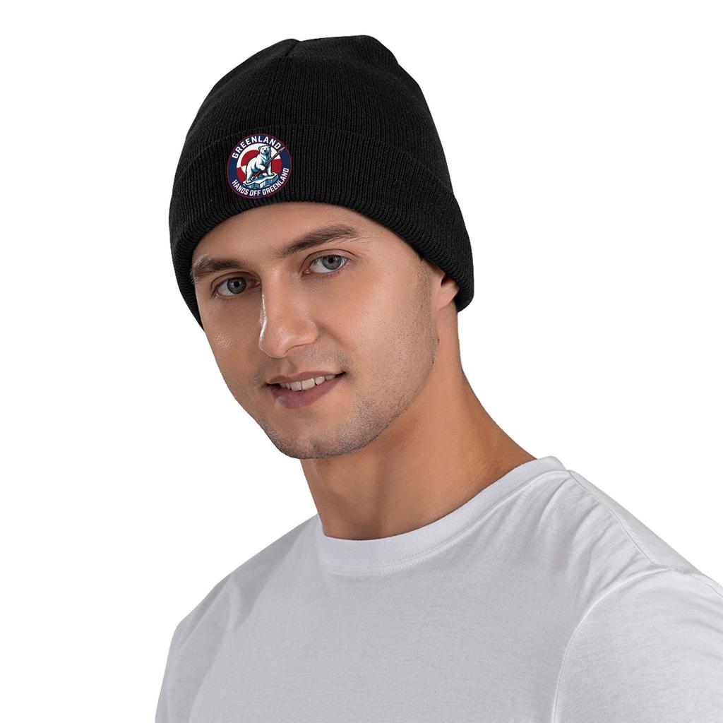 Hands Off Greenland Beanie Hats  Bonnet Hats Men Women Trendy Kpop Knit Hat Autumn Winter Graphic Warm Caps