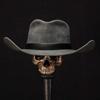 Distress Fedora Hat for Women Party Hat with Belt Roleplay Costume Cowboy Hat HippiesCaps Stage Performances Hat