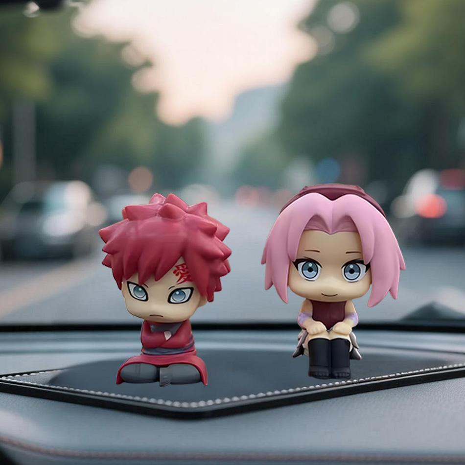 Anime Naruto Cute Sakura Haruno Gaara Sitting Posture Cartoon Action FigureModel PVC Kids Toys Car Decoration Gift