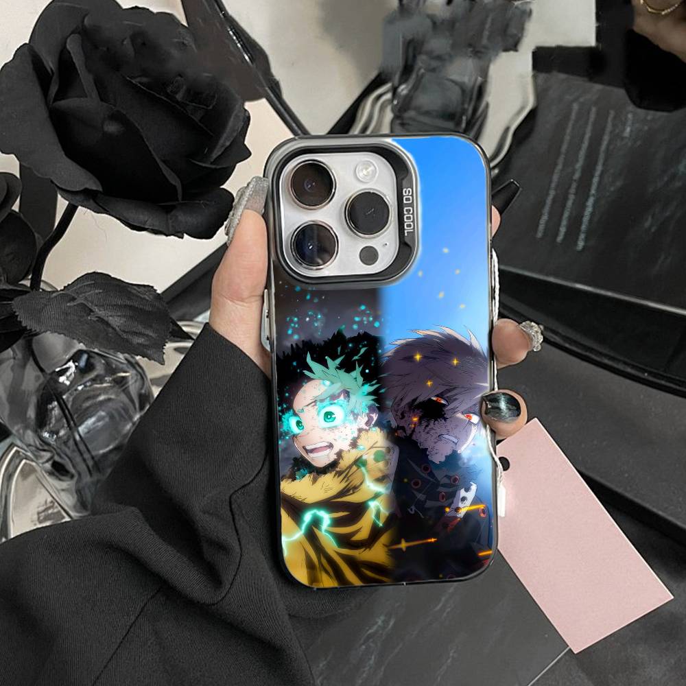 Katsuki Bakugo R-Hero Academia Phone Case For iPhone 17,16,15,14,13,12,Pro MAX Black Matte Shockproof Cover