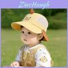 Childrens Cartoon Sun Hat With Embroidered Brim For Outdoor Sun Protection