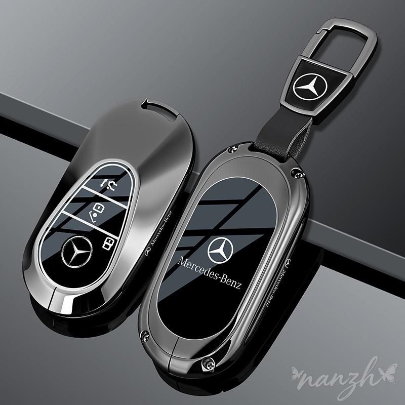 AQ132Remote Keychain Accessories For Mercedes Benz W206 W223 C S Class S350 C200 C260 C300 S400 S450 S500 Alloy Car Key Case Cover