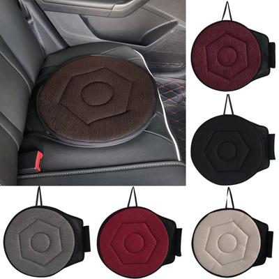 Rotating Car Seat Cushion 360 Degree Swivel Portable Memory Foam Anti-Slip Base Elderly Support Back