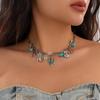 Western Cowboy Style Metal Alloy Hats Boots Bull Head Pendant Necklace for Women Vintage Fashion Clavicle Chains Charm Necklace Jewelry
