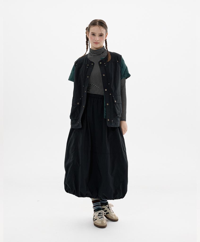 Nuke Jupiter 838 Balloon Long Skirt_Women [Black]