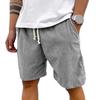 Men's Retro Corduroy Shorts Casual Drawstring Waist Shorts Solid Color Streetwear Shorts for Work Fitness Beach Vacation