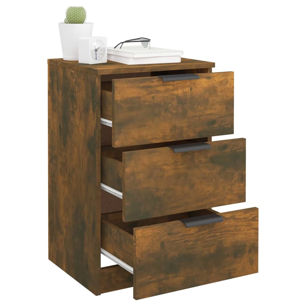 Nightstand Smoked Oak 40 X 36 X 65 Cm