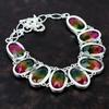 Faceted Multi Tourmaline Necklace 925 Sterling Silver Necklace Adjustable Chain Necklace Handmade Antique Necklace Gemstone Jewelry For Gift