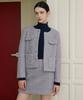 Bye Bye Seop [Set] Boucle Wool Jacket + Skirt Ash Purple