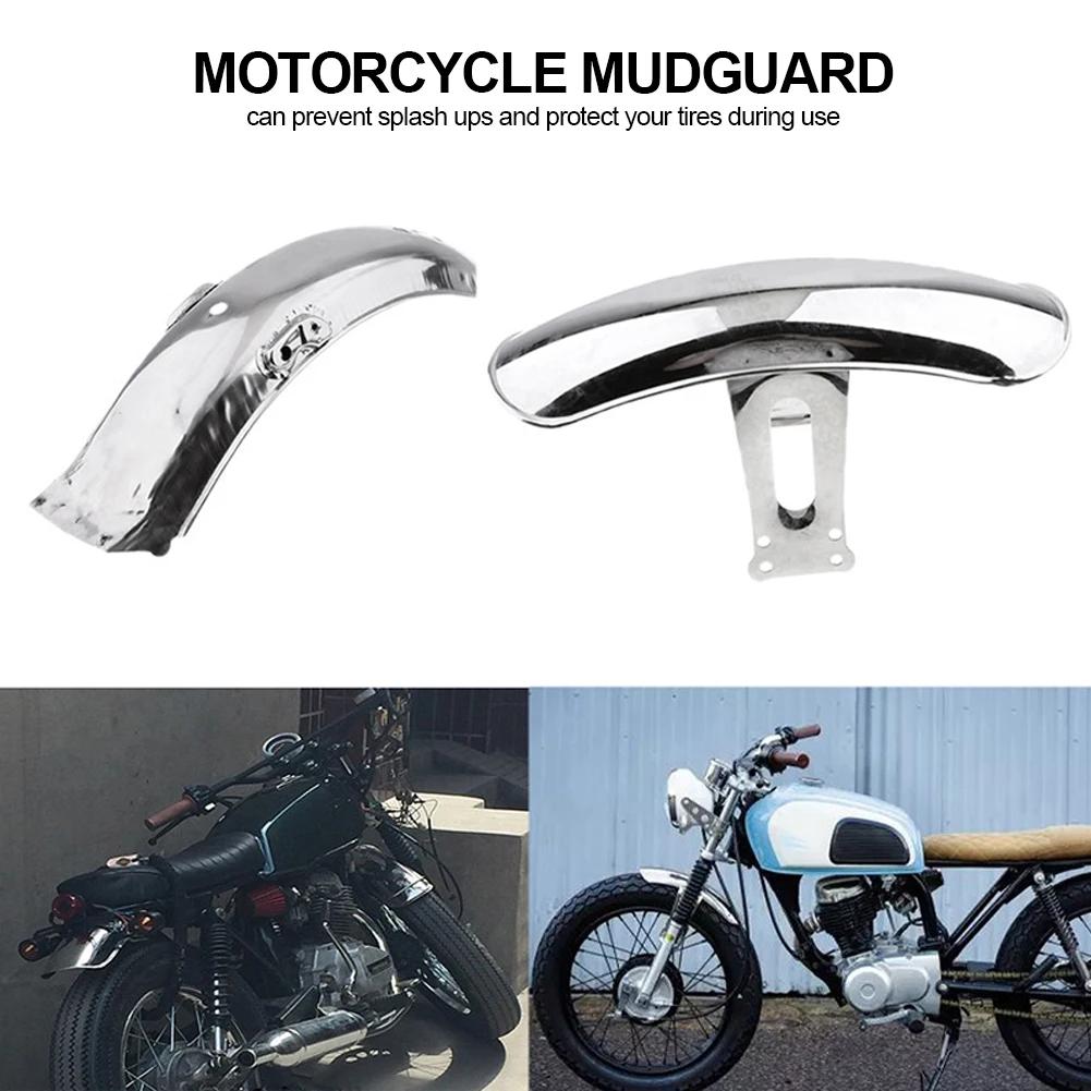 Universal Motorsykkel Forhjul Skjerm Retro Svart \Chrome Dekkposisjon Skvettskjerm Splash Guard For Honda CG125 GN125 Cafe Racer