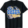 Blue and Gold Cheer Mom Team Game Day Football Cheerleader T-Shirt