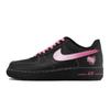 Air Force 1 Walking Planet, Love Knot Slip Resistant Low Top Skateboard Shoes Unisex Black Pink CW2288-001(Team1492-)