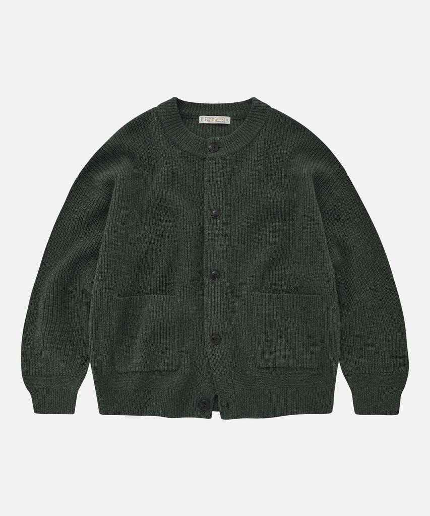 Frizmworks Heavy Wool Round Cardigan _ Forest Green