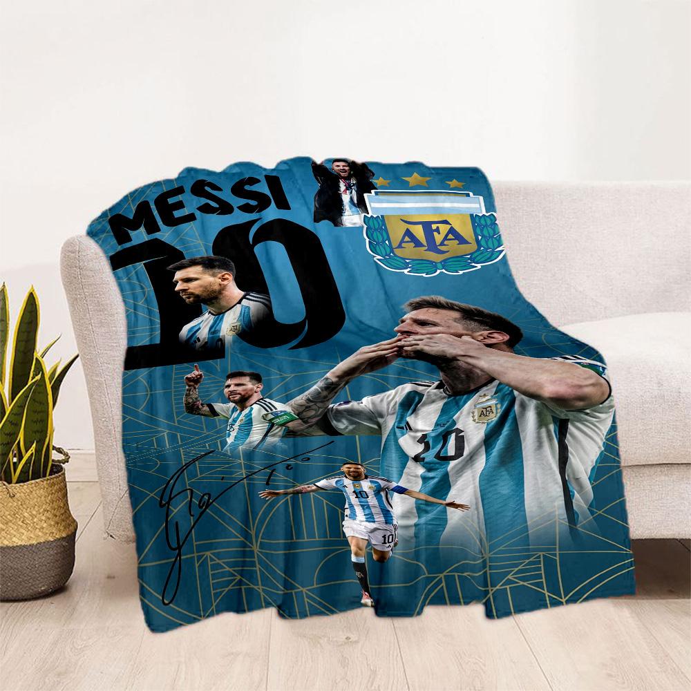 Messi 19 Blanket Soft Warm Cozy Great for Sofa Bed Office All-Season Use Playful Design Perfect Gift for Relatives and Friends