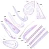 Dressmaking Drawing Template Tool French Curved Ruler DIY Craft Sewing Tool Multifunctional Measure Ruler Clear Scale