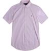 Polo Ralph Lauren Ss24 Pony Logo Embroidered Striped Short Sleeve Shirt Men Shirts Pink 710803061-001