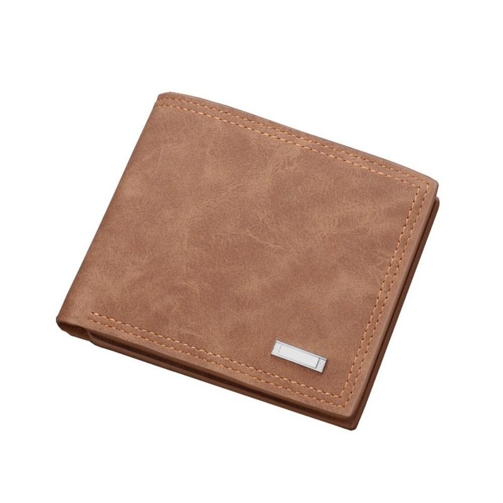 Men's Casual PU Leather Wallet Multi-functional Large Capacity Short Card holder Square High Quality Business Purse Daily Use
