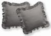 Cotton Pillowcase 40x40 Pure with Ruffles Warm Gray 2pcs