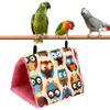 Hamac Perroquet de Compagnie Nid d'Oiseau Tente Triangulaire Chaud et Confortable Nid Cage à Oiseaux Triangulaire