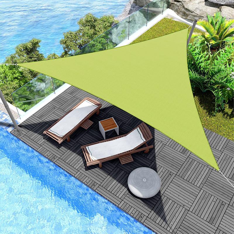 Silver Coated Awning Shade Sail Triangular Canopy Landscape Canopy Sun Protection 3 Meters