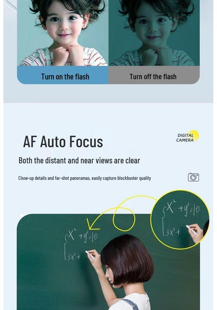 HD Dual-Lens Student Retro Digital Camera - High Pixel Entry-Level D01