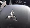 cykzsh1 1pcs ABS 50mm 47mm for Mitsubishi car Emblem Steering Wheel Center Badge Steer sticker Decal Styling Auto accessories