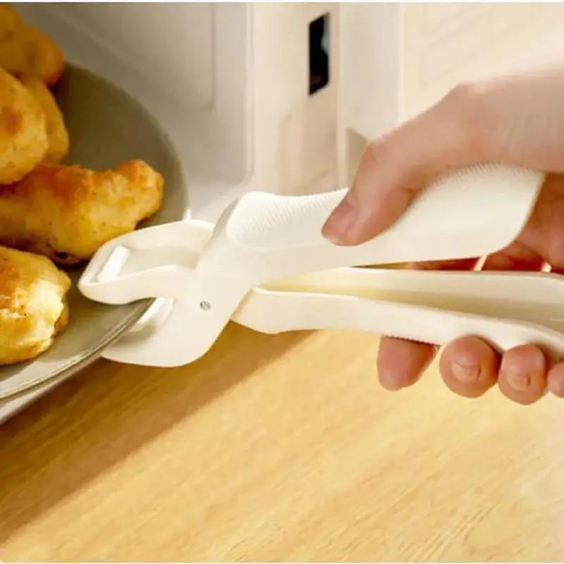 New Silicone Multi-Function Anti-Scald Bowl Clip Heat Resistant Gripper Tongs with Non-Slip Coating Cookware Handles