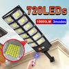 Most Powerful Outdoor Solar Lamps 3Modes Remote Control Led Solar Street Light 720LEDs Waterproof Garden Lamp for House and Yard