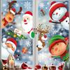 Christmas Reindeer and Snowflake Window Sticker - Traceless, Electrostatic Decor