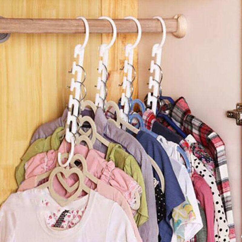 Multi-functional Foldable Plastic Clothes Hanger Modern Style Magic Hanger For Wardrobe And Closet