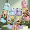 1PC Open Book Wildflower Graphic,750ml Color Plastic Sports Water Bottle,Leakproof Flip Straw Lid,Suitable for Sports Office Home Use