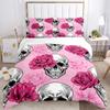 Comforter Hd Print Skull Art - Themed Three - Piece Fashion Bedding Set With S S And Pillow For Children And Adults