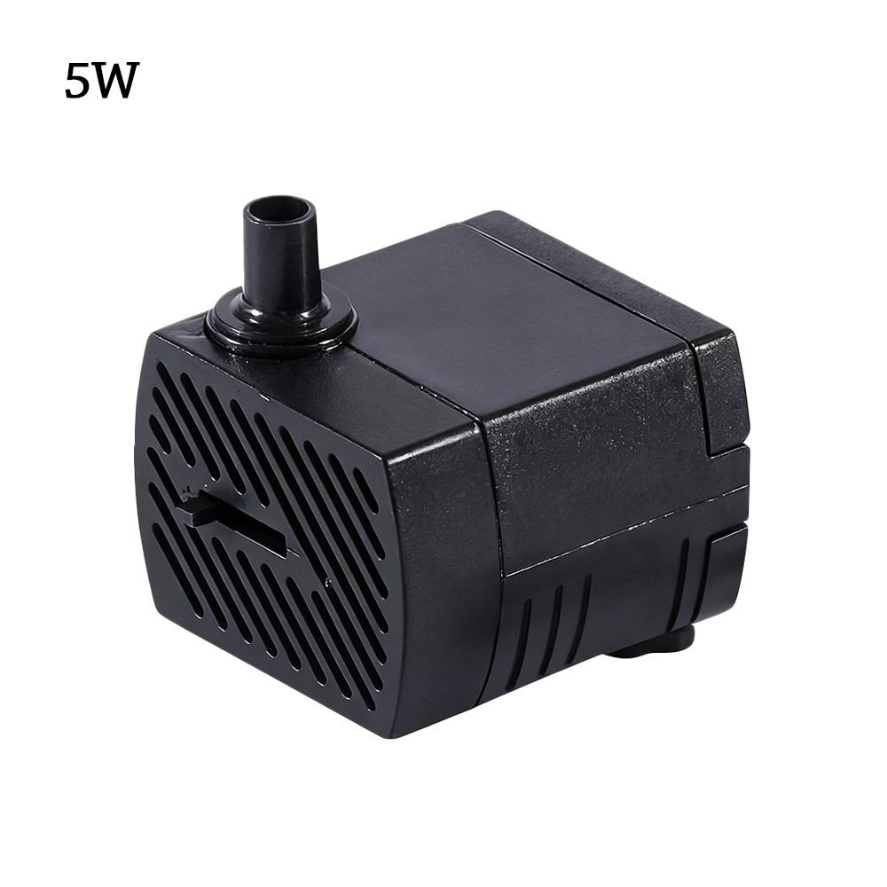Black Submersible Water Pump Ultra-Quiet Submersible Fish Tank Filter Pump Mini with Suction Cup Ponds Fountains
