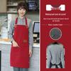 Custom Logo Canvas Apron - Waterproof, Perfect for Coffee Shops, Catering, Baking, and Artists