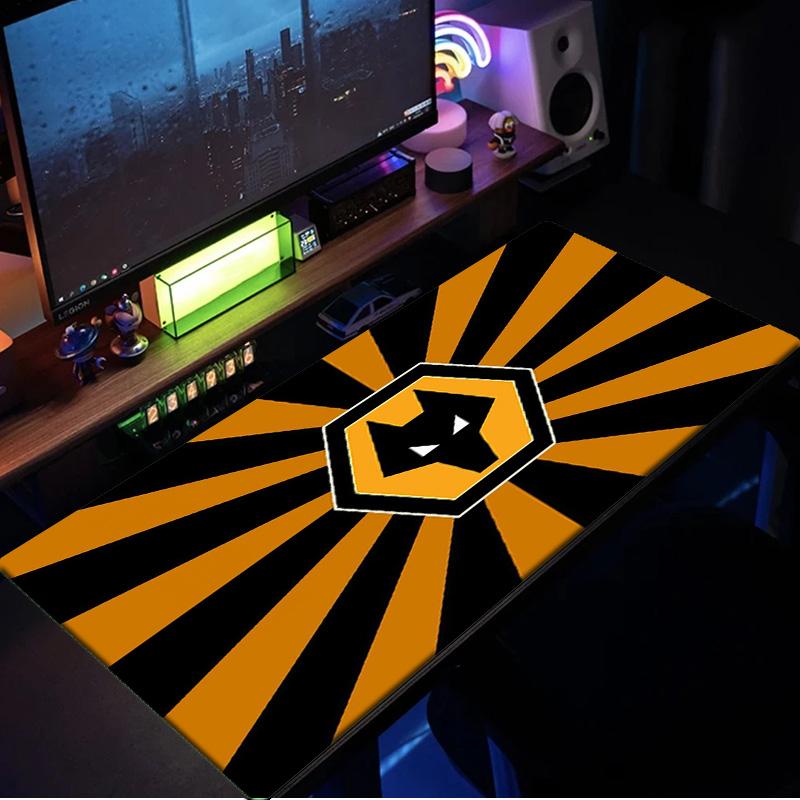 Flaming Wolves Emblem Wanderers Mouse Pad, Rubber Base, Mouse Pad for Gamers and Office Use, Gaming Desk , Easy To Clean Mat Christmas Fan Gifts