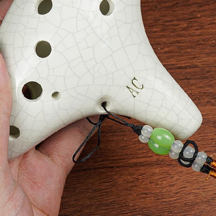 User Friendly Ceramic 12 Hole Ocarina Beginner Wind Instrument Sound Expression for Classroom Instruction and Outdoor