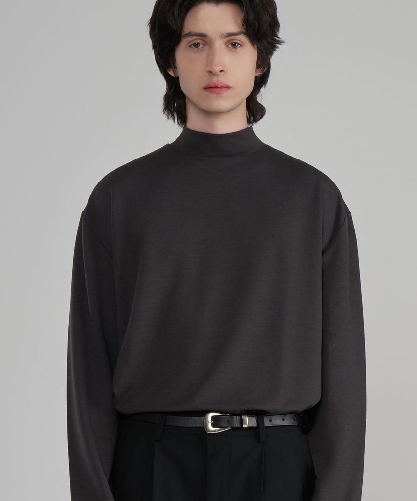 UNTAPPED STUDIO [2Pack] Soft Half Turtleneck Mock Neck Knit T-Shirt 3 Colors