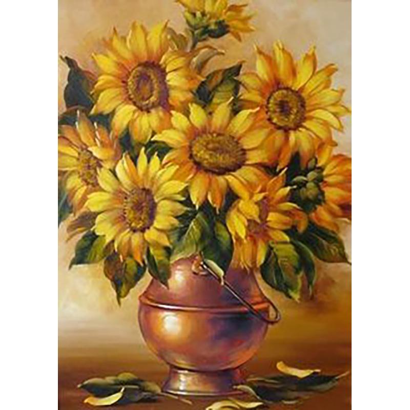 5D DIY Diamond Painting Flower Cross Stitch Kit Art Painting Rhinestone Mosaic Diamond Embroidery Home Decoration Gift