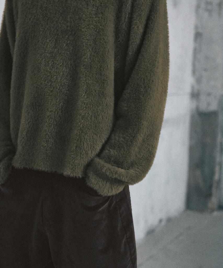 GLW Hairy Crop Knit Khaki