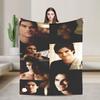 Damon Salvatore Blankets The Vampire Diaries Plush Funny Breathable Throw Blankets for Home Autumn/Winter