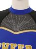 Women Cheer Leader Costumes Cheer Leading Uniforms Long Sleeves Crop Top Pleated A-Line Mini Skirt Performance Dance Dress