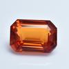 Natural Orange Sapphire Loose Gemstone Emerald Shape 20.55 Ct September Birthday Birthstone
