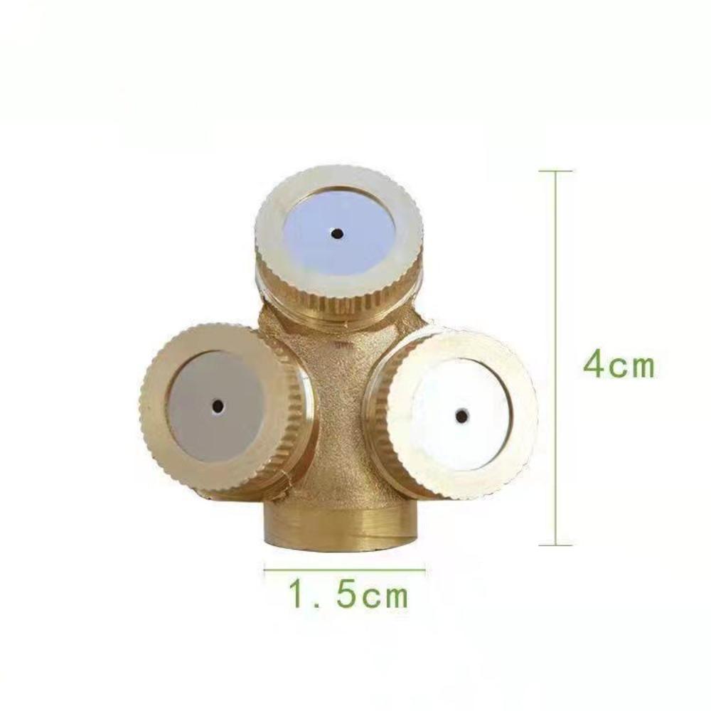Cooling System Mist Nozzles Brass Multiple Nozzle Head Nebulizer Hose Connector  Garden Tools