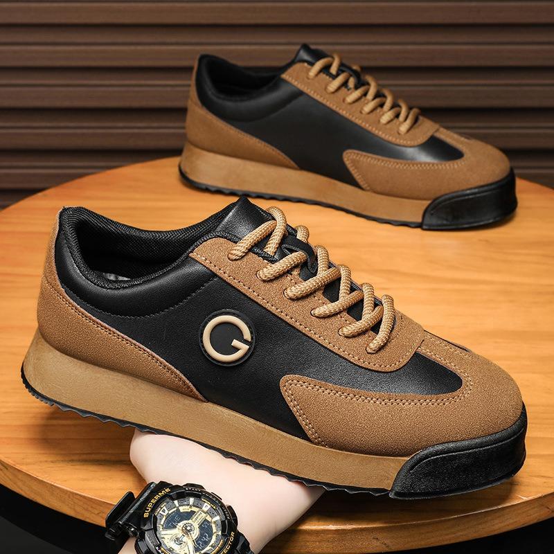 Jahreszeiten Sneaker Herren Rutschfeste Flatform Schnürschuhe Skateboard Schuhe Luxus Mikrofaserleder Trainer Männliche Freizeit Sportschuhe 2024
